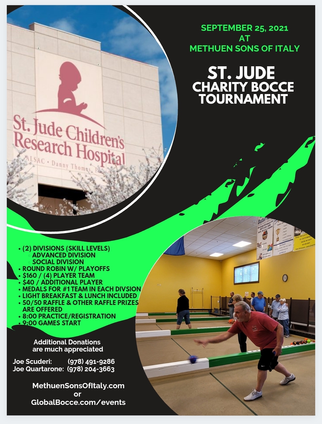 Bocce, Bocceball, Bocce Tournament, Bocce Tournaments, Boston, Methuen, Sons of Italy, Massachusetts, MA, MA Bocce, Massachusetts Bocce, Boston Bocce, Methuen Sons of Italy, USA Bocce, US Bocce, Northeast Bocce, Midwest Bocce, East Coast Bocce, Global Bocce, Joe Bocce, Recreational Sports, Bocce Court, Bocce Courts, Charity, Fundraiser, Childhood Cancer, Cancer, Cure Cancer, St. Jude, St. Jude Hospital, St. Jude Children's Hospital